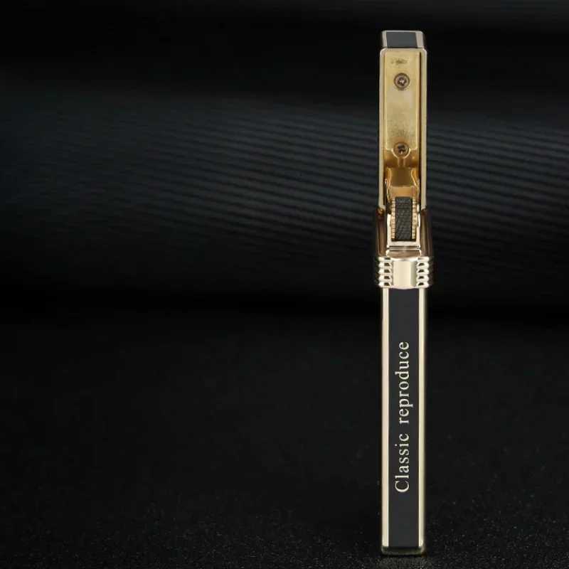 ZORRetal Electroplated tra thin Windproof Iatable Lighter Fashion Mticolor ic Grinding Wheel Ignition Gas Lighter H251206