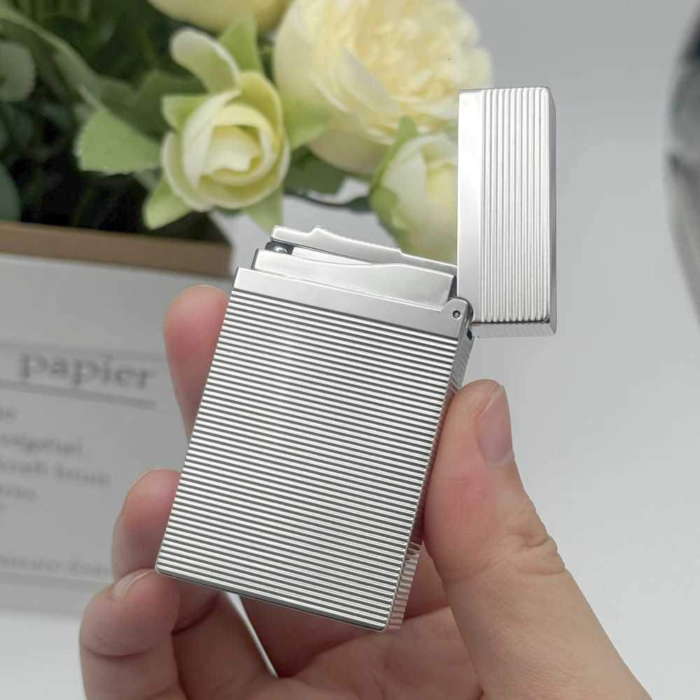 Memorial Lighters Brass Open Cling Sound Luxury Paris Lighter Sofe Flame Smoking Accessories For Fathers Gift Handmade 2025 H251206