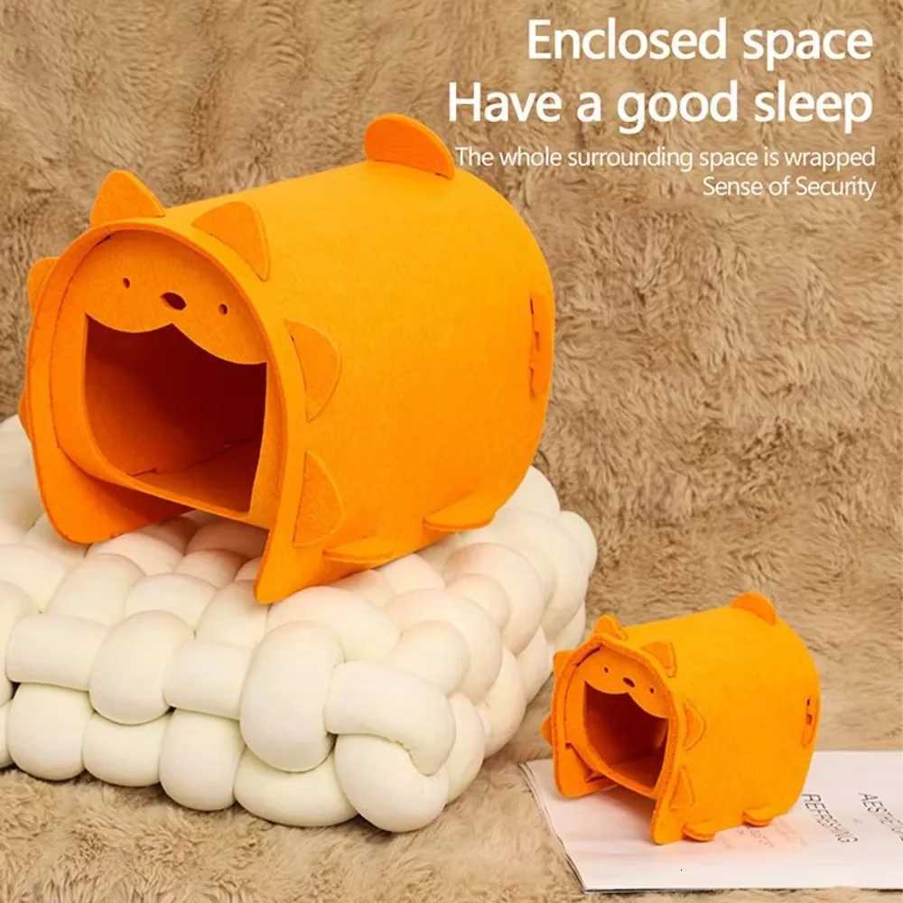 Cute Felt Pet Tunnel Toys Carrot Stump shape Comfortable Rabbit Squirrel Bed House Washable Hamster Nest Pet Supplies M251206
