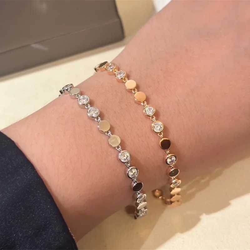 925 Sterling Silver Pave 5A Zirconia Bubble Bracelet For Women Fine Jewelry Christmas Present W251206