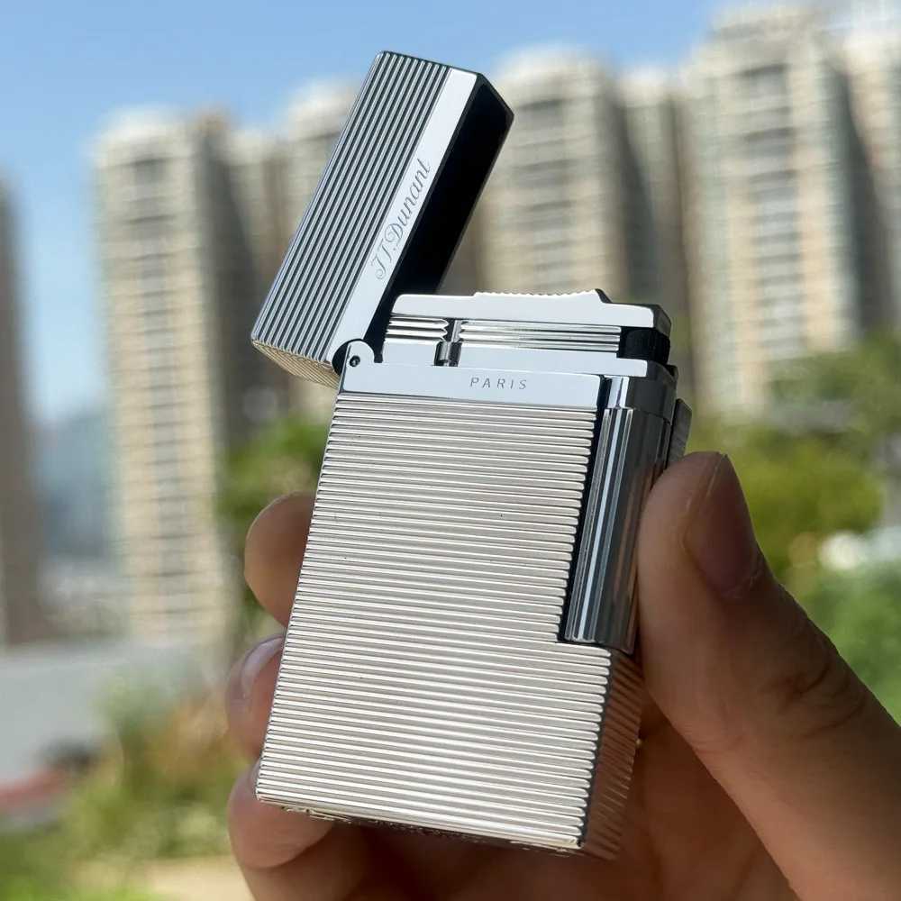 Memorial Lighters Brass Open Cling Sound Luxury Paris Lighter Sofe Flame Smoking Accessories For Fathers Gift Handmade 2025 H251206
