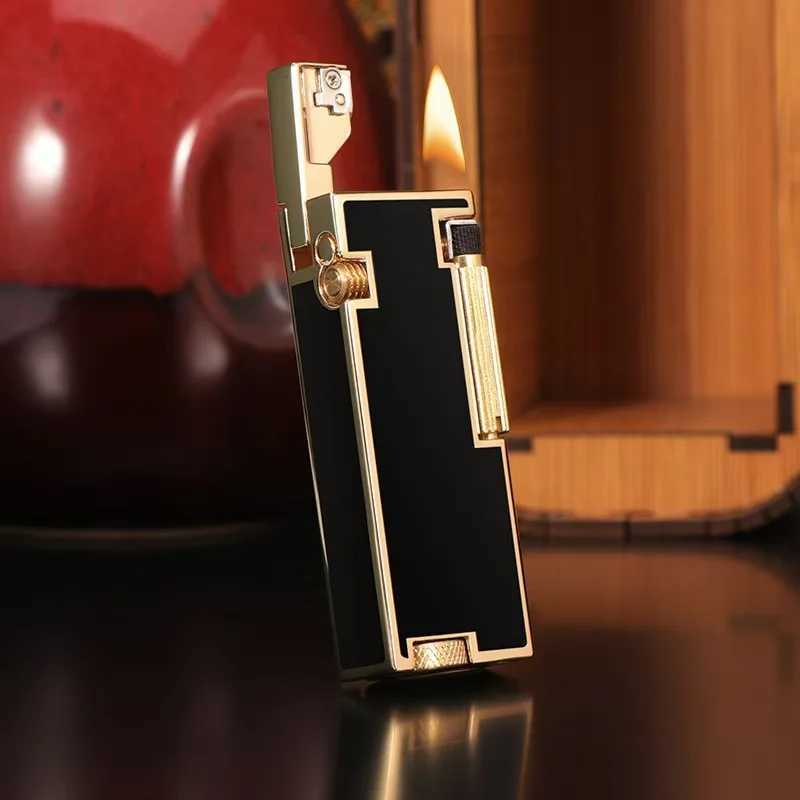 Z666 Bounce hine Press Side Sliding Ignition Narrow Version Kerosene Lighter High-end Resin Craft Creativity H251206