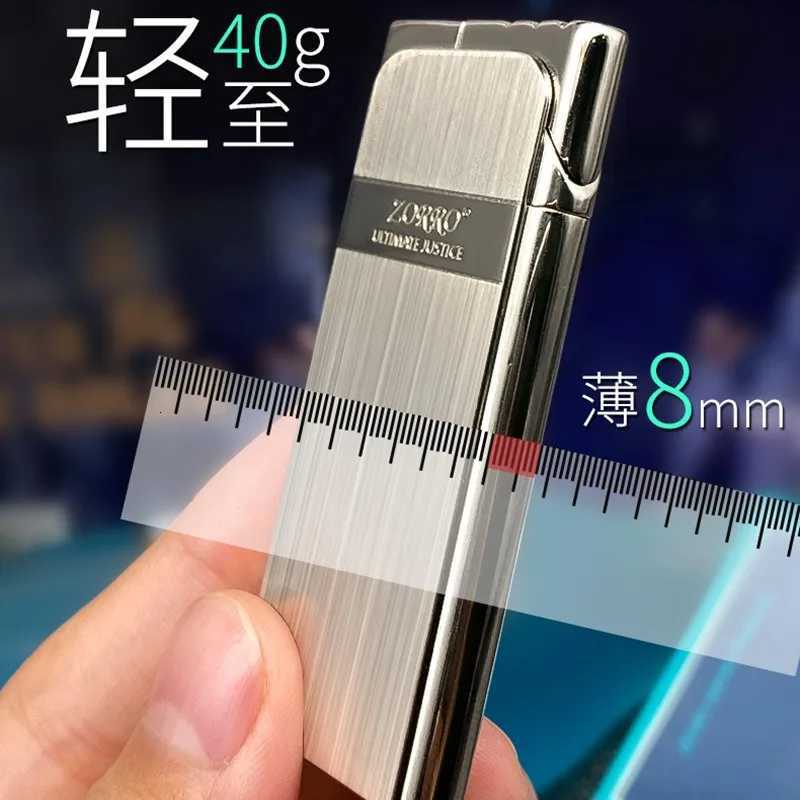 Metal Slim Lighter Butane Gas Lighter Unusual Lighter Mens Gadgets Smoking Accessories Mens Gifts Lgnition Tools H251206
