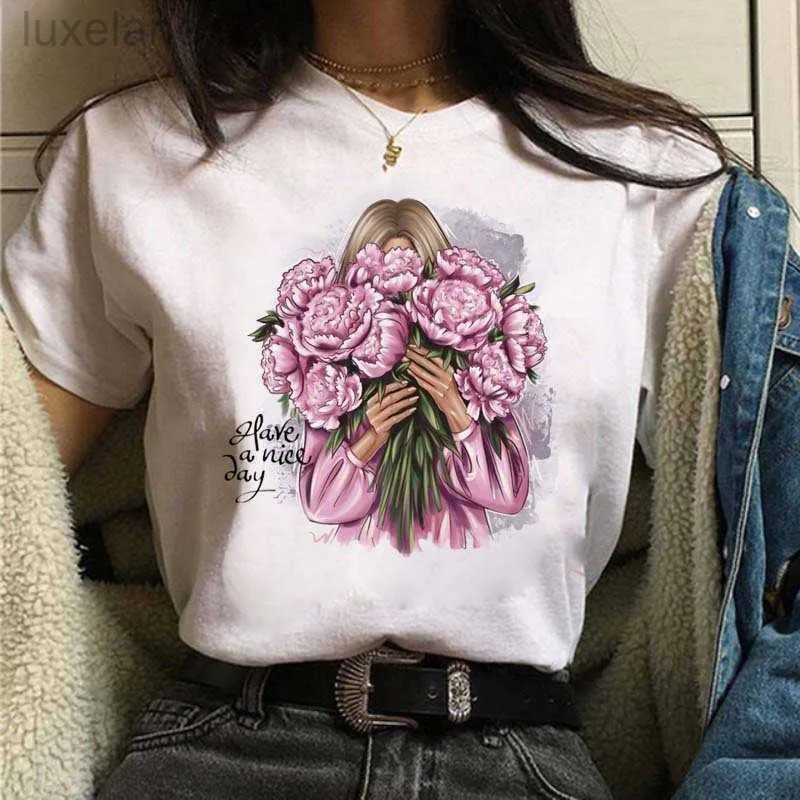 Plus Size 3xl Womens Tops 2025 Summer T Shirt Fashion Printed Short Sleeve Graphic Tee Tshirts Casual Loose Top Designer Clo