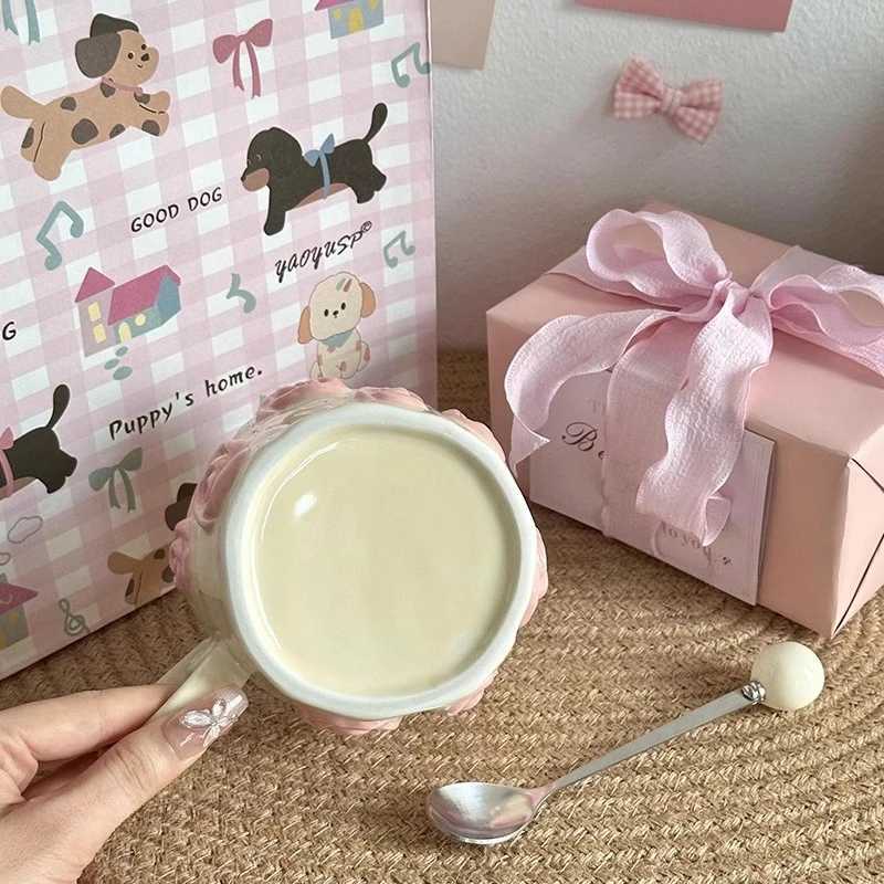 Black luxury Flower Coffee Cups Reusable Kawaii Portable Cappuccino Coffee Cup Mug Nordic Forminhas Para Doces Home Accessories M251206 - view 5
