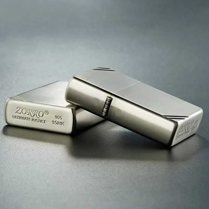 e Copper Windproof Metal Personali Creative Square Retro Vintage Parallel Line Kerosene Lighter H251206