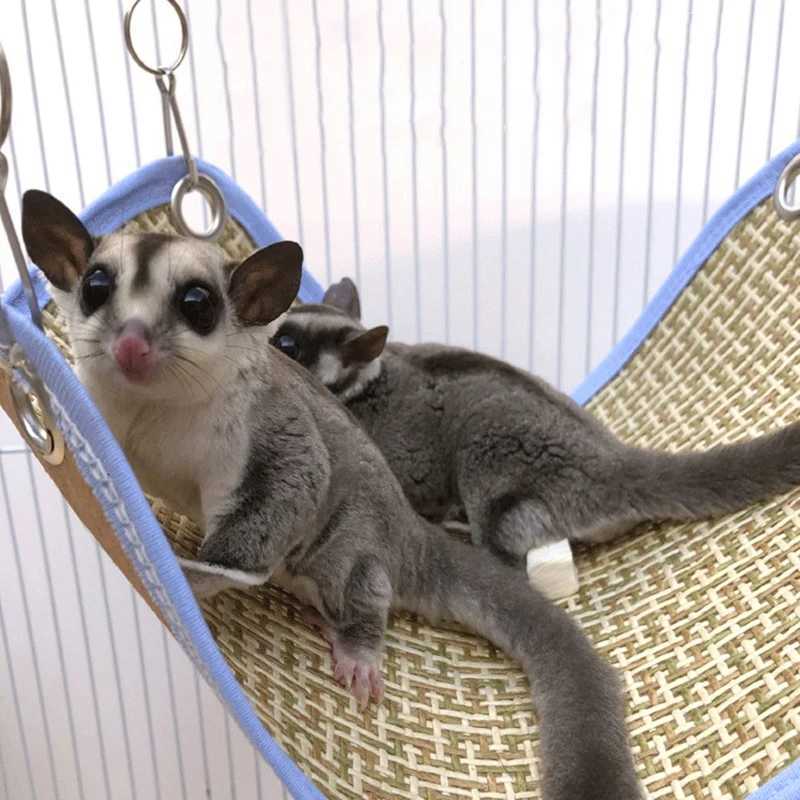 Pet Hammock For Rats Summer Cool Bed For Hamster House Nest Sleeping Bag Rodent Cage Hanging Tree Bed Small Animals Supplies M251206