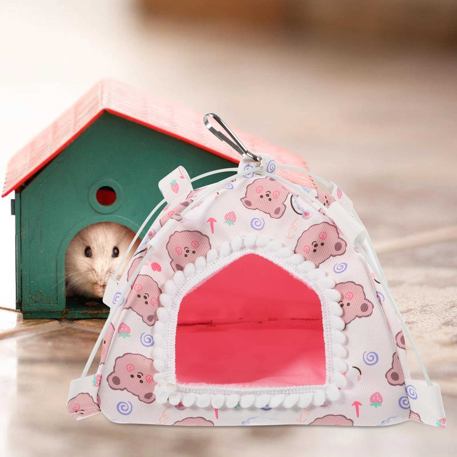 Pet Tent House Small Animal Bed Hideaway Habitat for Hamsters Guinea Pigs Hedgehogs Design Nest Sleeping Pad All M251206