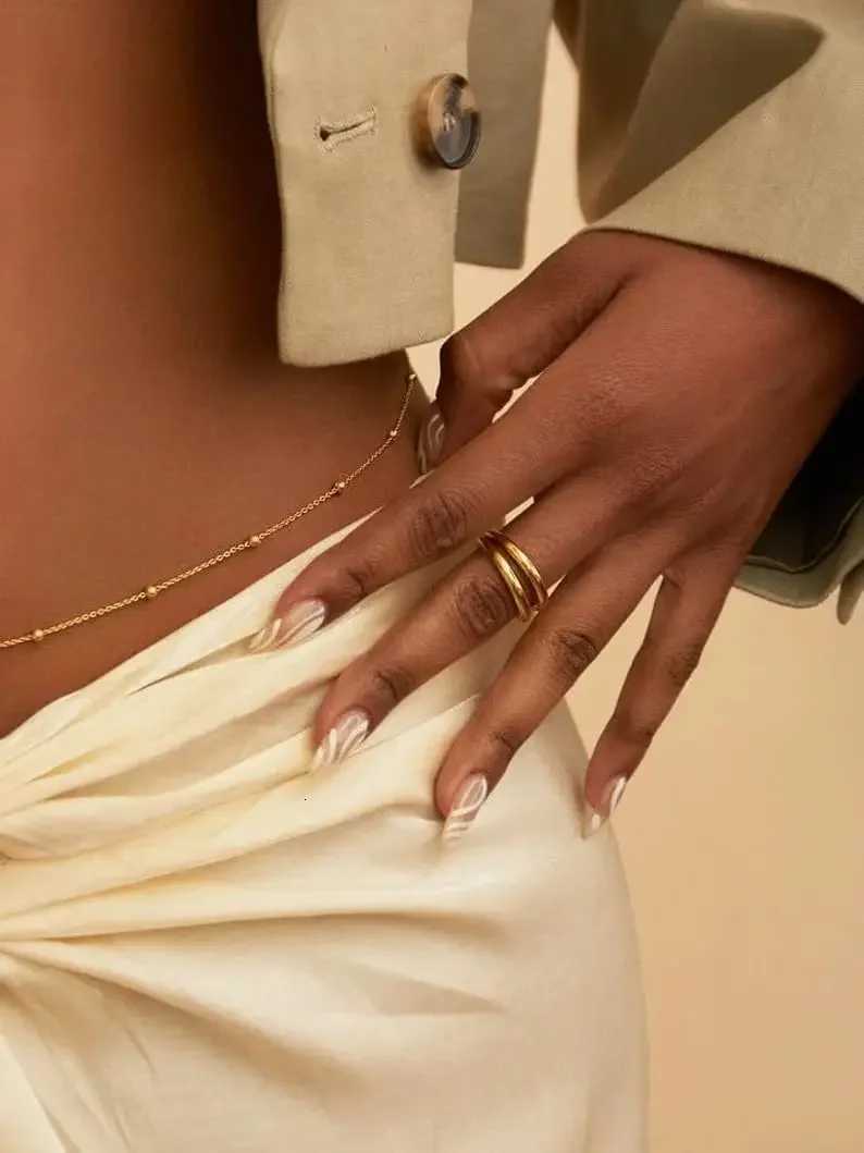 Adjustable Bikini Body Jewelry for Women Waist Chains for Women Gold Plated Body Chains Satellite Beads Rope Belly Belt Chains W251206