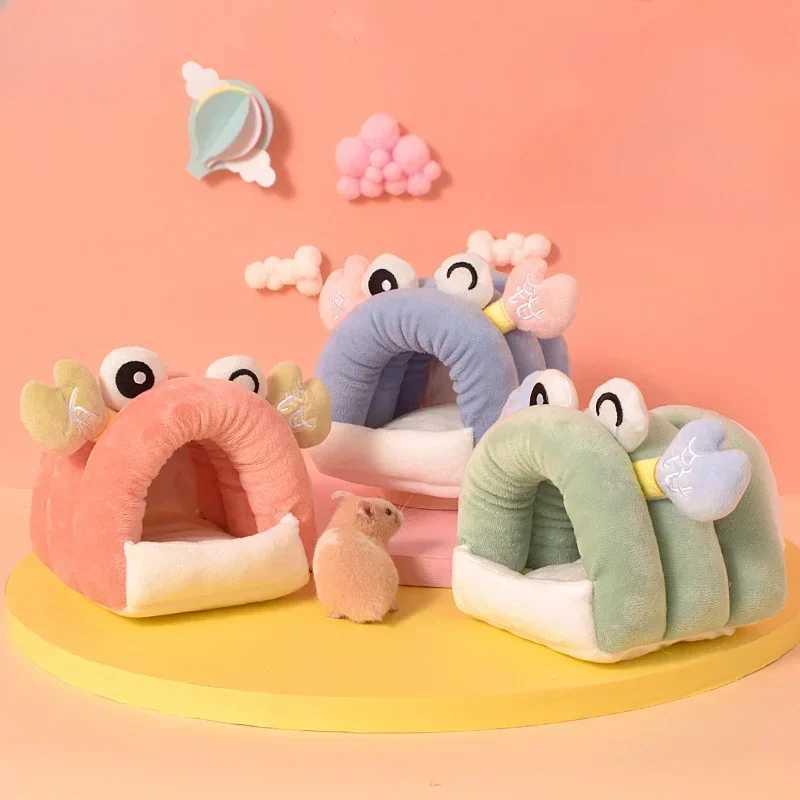 Thick and Plush Winter Hamster Nest Warm Cotton Nest Hamster Supplies Small Pets Furniture Accessories Fun and Cute Cartoon Nest M251206