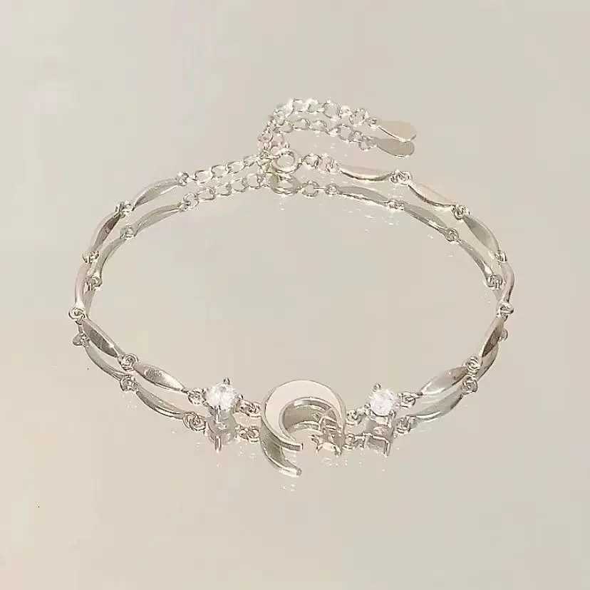 Korean Elegant Cherry Blossom Bow Zircon Bracelet For Women Y2K Sweet Girls Crystal Flowers Bracelets Wedding Party Jewelry Gift W251206