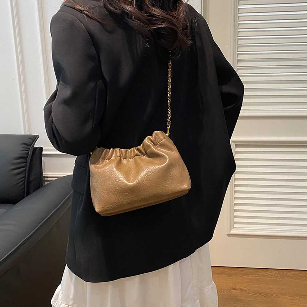 Women Chain Shoulder Bag PU Leather Crossbody Tote Bag Casual Messenger Bag Satchel Sling Bag Girl Stylish PurseT251206