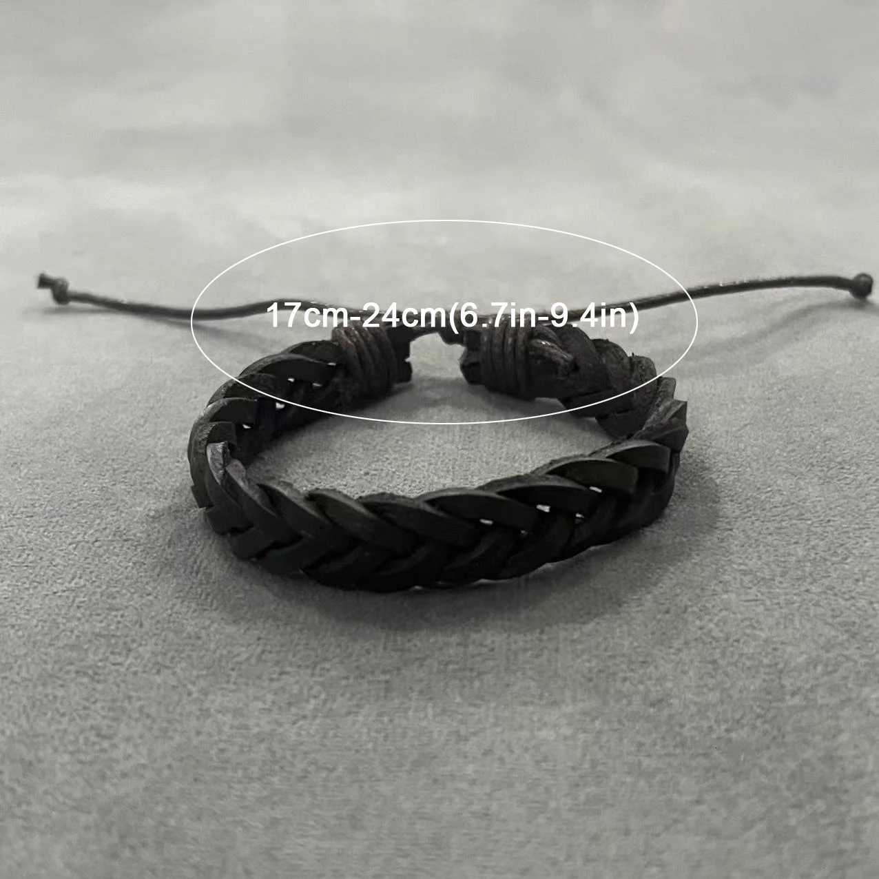 Braided Leather Bracelet Men Rustic Leather Mens Bracelet Gift for Him Birthday Gift Mens Leather Jewelry 1pc W251206