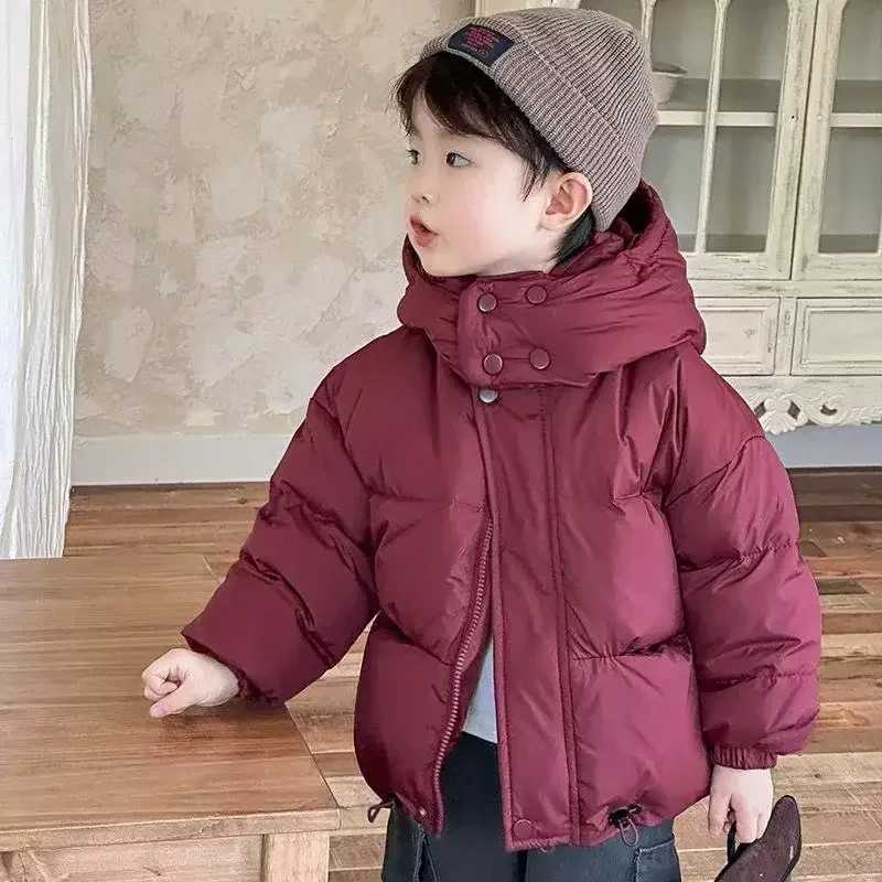 Unisex Korean-Style Childrens Winter Down Jacket - Thickened Warm Foreign-Style Puffer CoatW251206