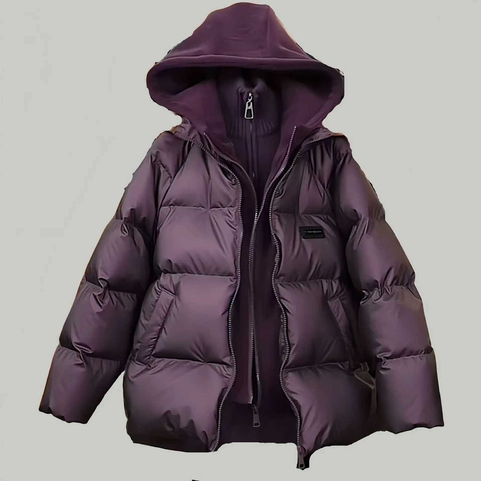 Winter Warm Boys Casual Patchwork Hooded Zipper Puffer Jackets School Kids Thick Track Coat Top Children Outfit Windbreaker 5-16W251206