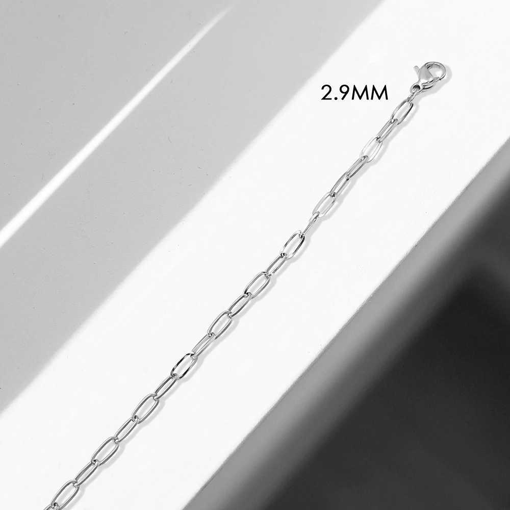 eManco Exquisite Minimalist Link Chain Bracelet Stainless Steel Silver Color Womens Daily Fashion Gatherings Gifting W251206