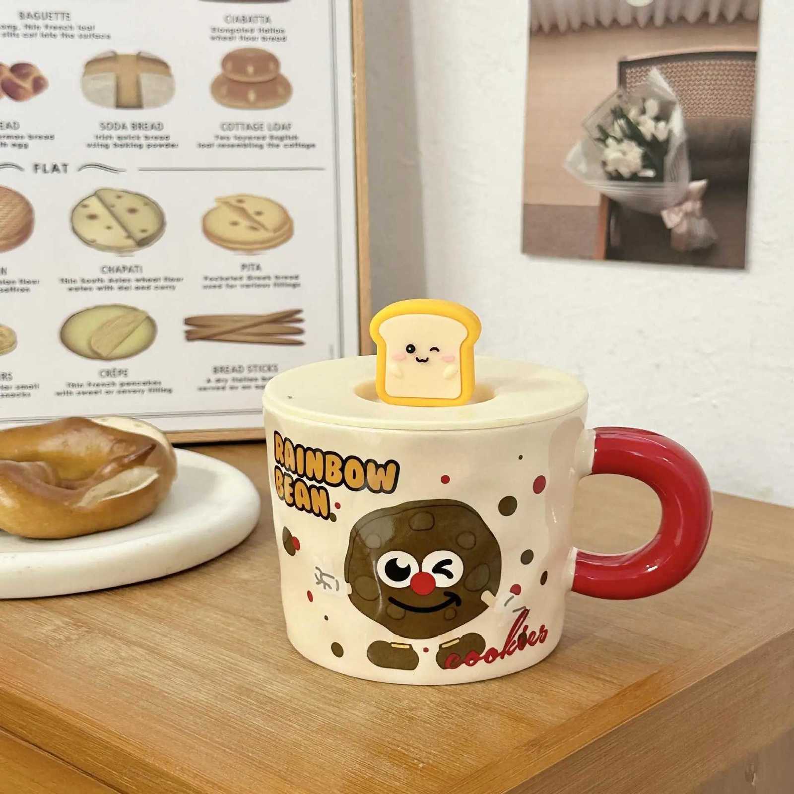 Cute Cartoon Ceramic Mug with Lid High Value Office Cup Practical Birthday Gift for Women M251206 - view 4