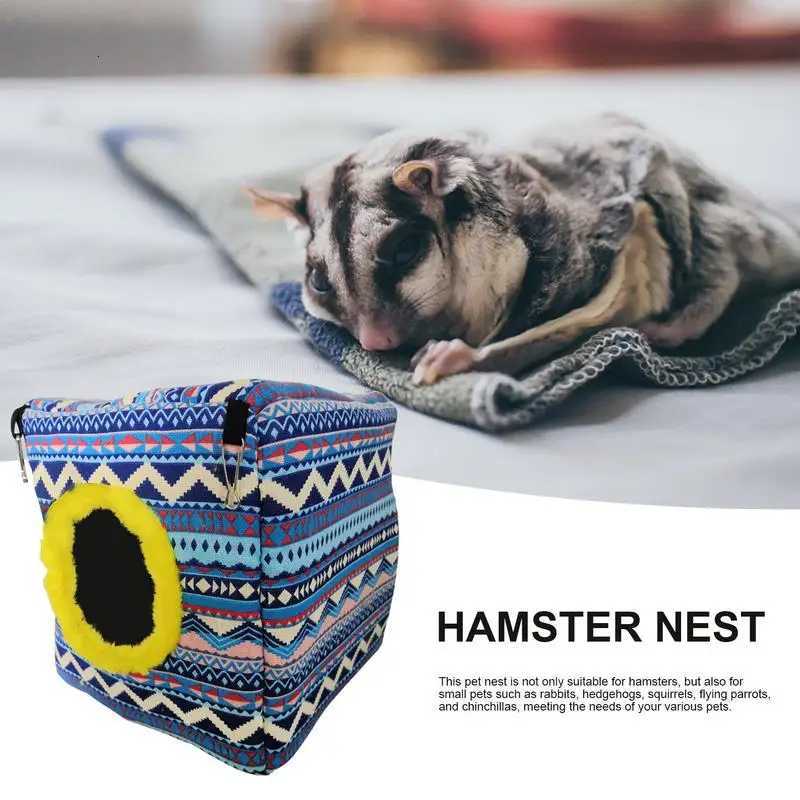 Squirrel Hammock For Cage Cotton Hammock Chinchilla Cube Sleeping Bed Cage Accessories Small Animal Hideaway Multifunctional M251206