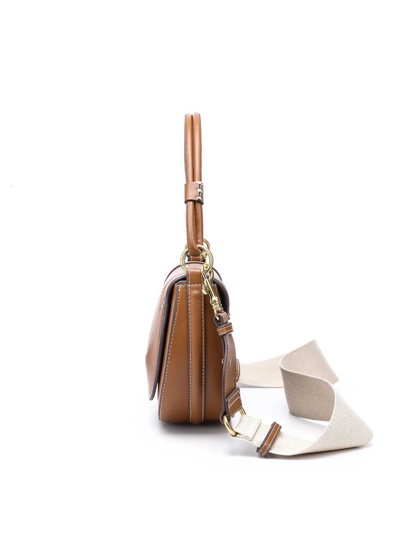 Fashionable and casual hand-held saddle bag versatile for commuting single shoulder crossbody bagT251205