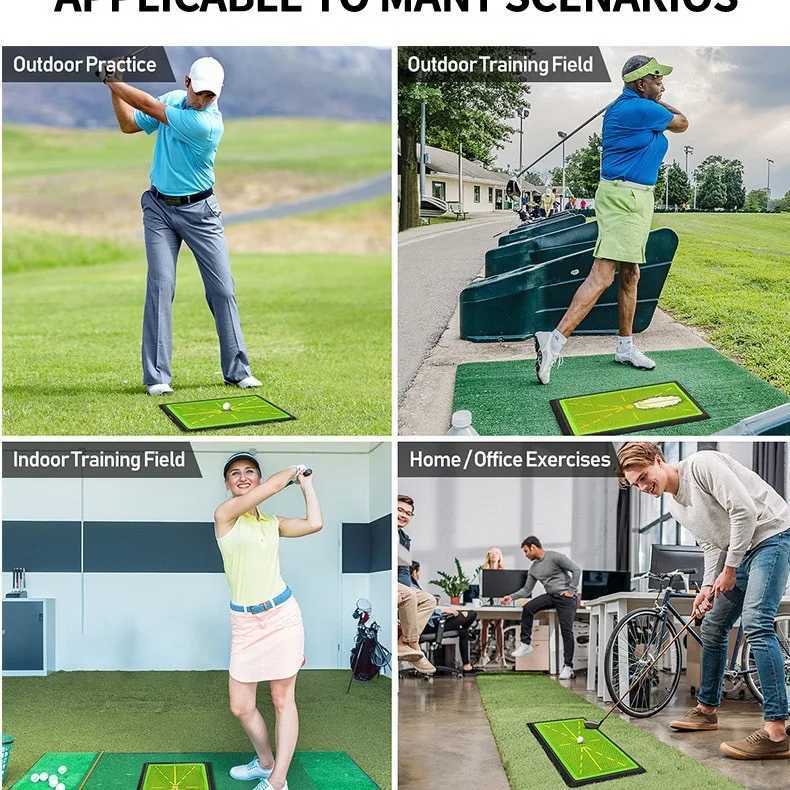 Golf Strike Mat Bead Display Track Beginner Training Trace Detection Pad Swing Exerciser Y251206