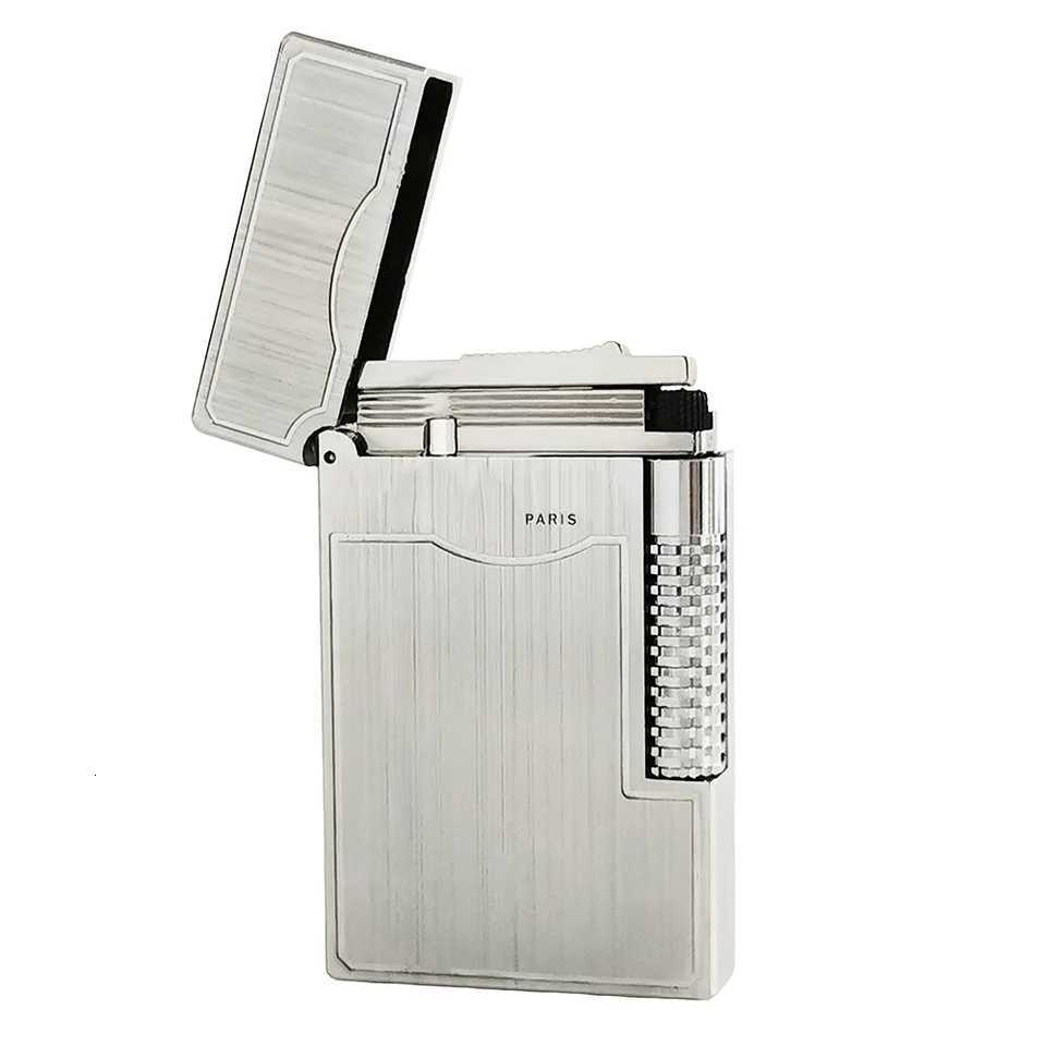 Luxury Metal Gas Cigarette Lighter Refillable Smoking ic Ping Sound Cigar Outdoor Men Memorial Gift Camping Accessories H251206