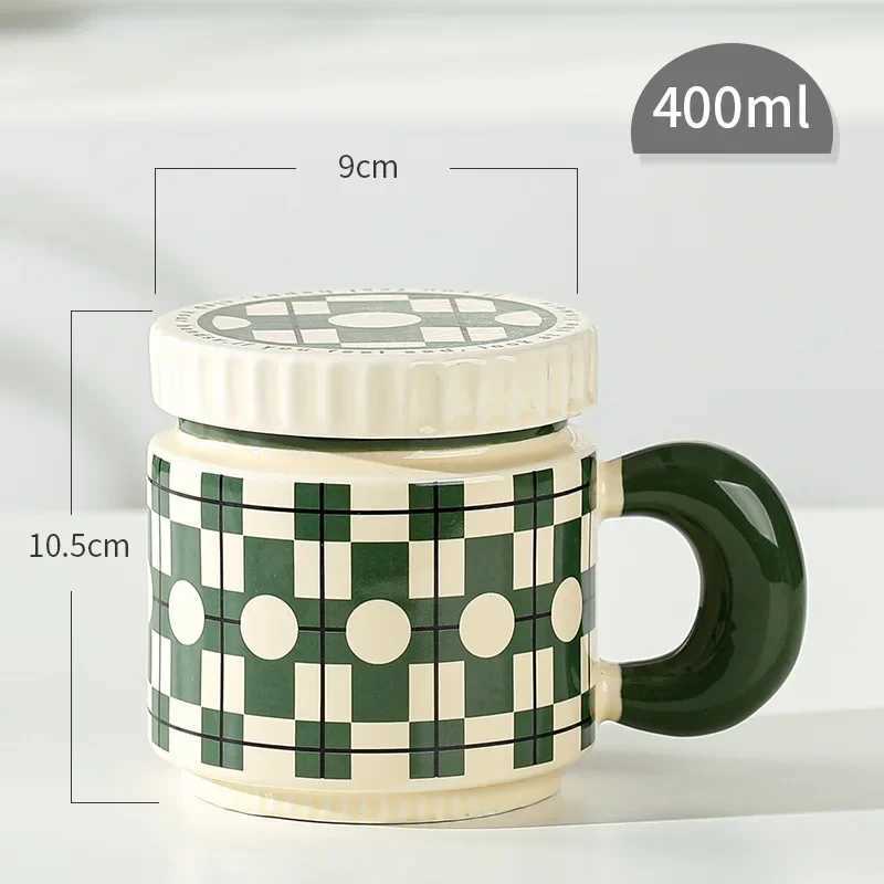 China-Chic Flower Covered Ceramic Mug Large Capacity Imitation Enamel Gift Couple Cups Breakfast Milk Coffee Mugs Kawaii Cup M251206 - view 7