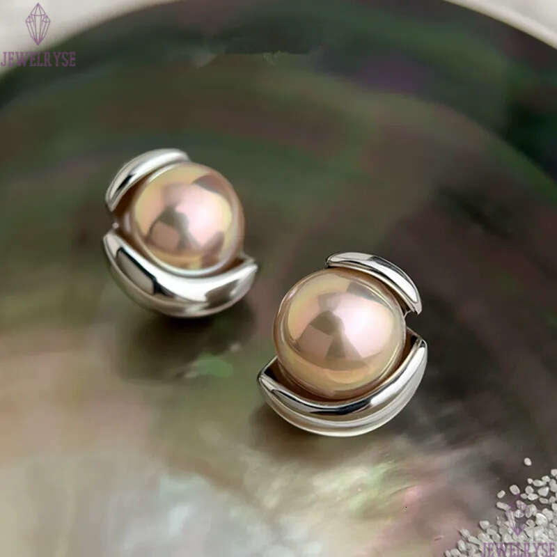 original colorful pearl stud designer earring for woman party copper plated earrings women ear clip jewelry S925 silver needle womens family gift