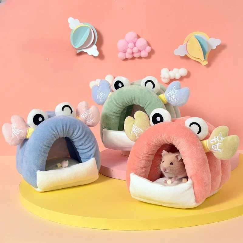 Thick and Plush Winter Hamster Nest Warm Cotton Nest Hamster Supplies Small Pets Furniture Accessories Fun and Cute Cartoon Nest M251206