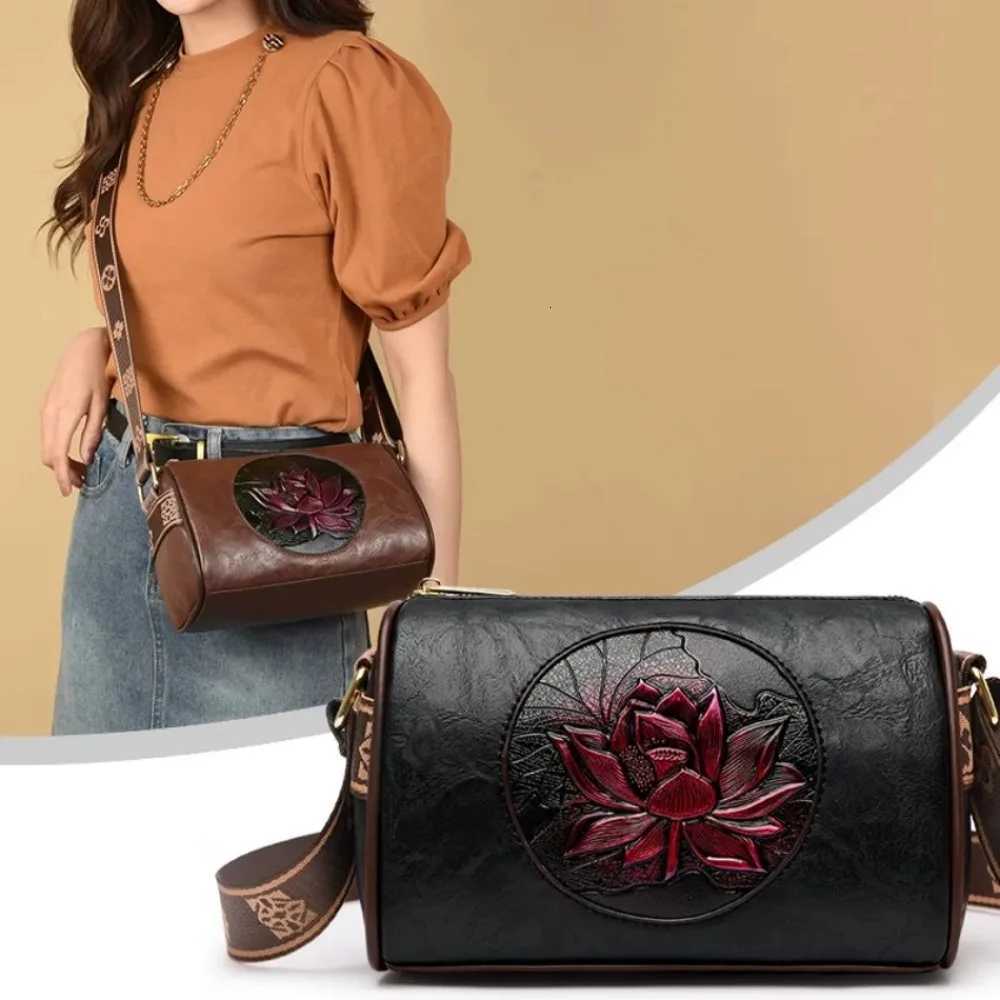 High Quality Casual Women Handbag Print Solid Color Crossbody Bag Soft Leather Shoulder BagT251205