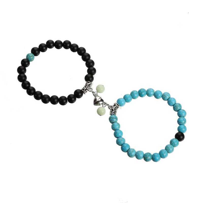2 Pice Love Magnetic Friendship Bracelets Matching Bracelets for Couple Best Friends Bracelets Birthday Jewelry for Women Girls W251206