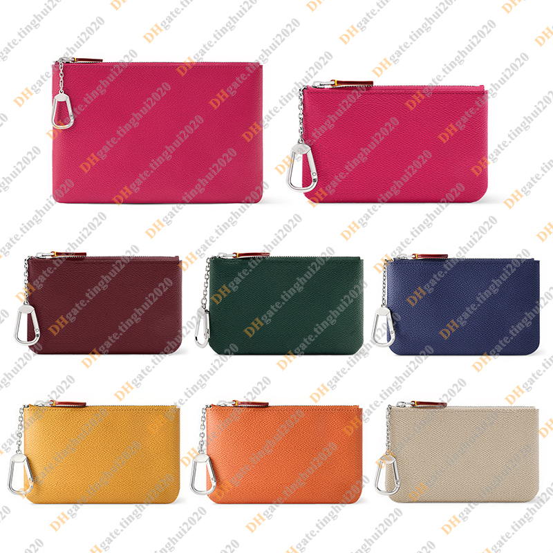 Unisex Fashion Casual Designer Luxury Key Pouch Coin Purse Wallet Credit Card Holder Clutch Bag TOP Mirror Quality M27111 M27112 M27109 M27108 2 Size Pouch Purse