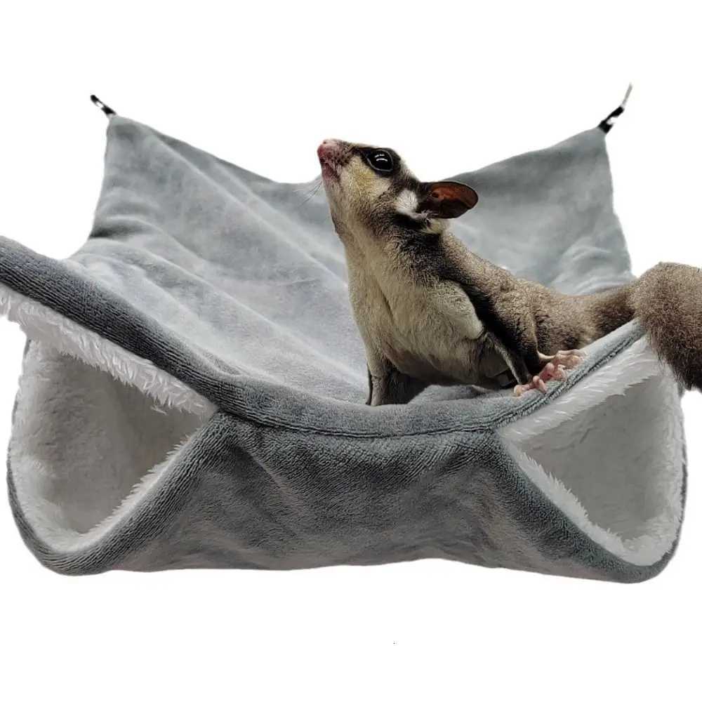 Pet Warm Bed Double-layer Hamster Hammock Thickened Warm Pet Hamster Nest Comfortable Hanging Rat Cage House Winter M251206