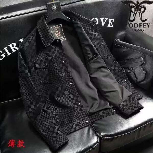 Men's Autumn Winter Slim Plus Fashion Trend Thickened Biker Casual Coat Men Plaid Leather Jacket