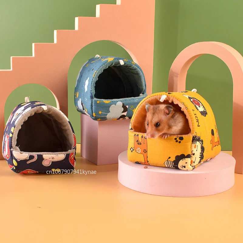 Hamster Bed Guinea Pig Hideout Hamster House Cave Accessories Cozy Hide-Out for Hedgehog Ferret Chinchilla Small Animals Cage M251206