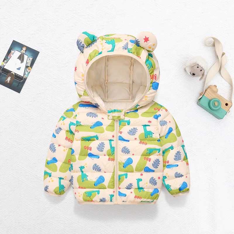 Childrens Cotton Coat Baby Cartoons Down Jacket Boys Hooded Colthing Girls Warm Winter Clothes Toddler Kids Outerwear 0-5YW251206