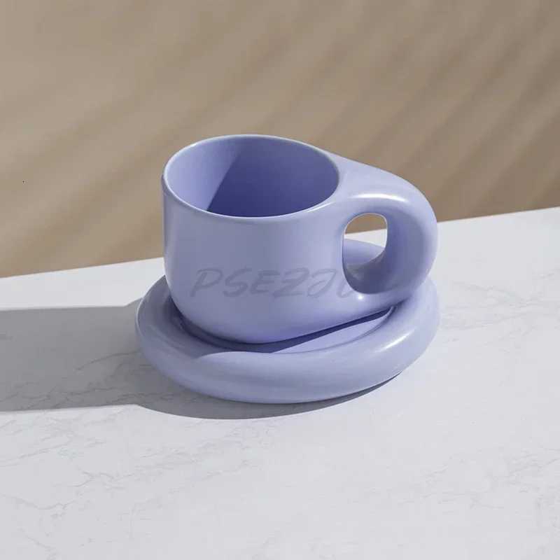 Household Fat Ceramic Mark Cup High Beauty Summer Large Capacity Student Cute Big Belly Cup M251206 - view 5
