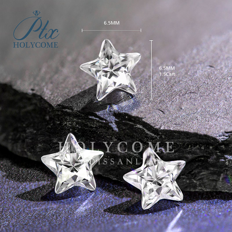 Special Cut Moissanite D VVS Star Clover Half Moon Shield cut Kite cut Trapezoid Hexagon Octagon Baguette cut 0.5-5CT Loose Moissanite Stone
