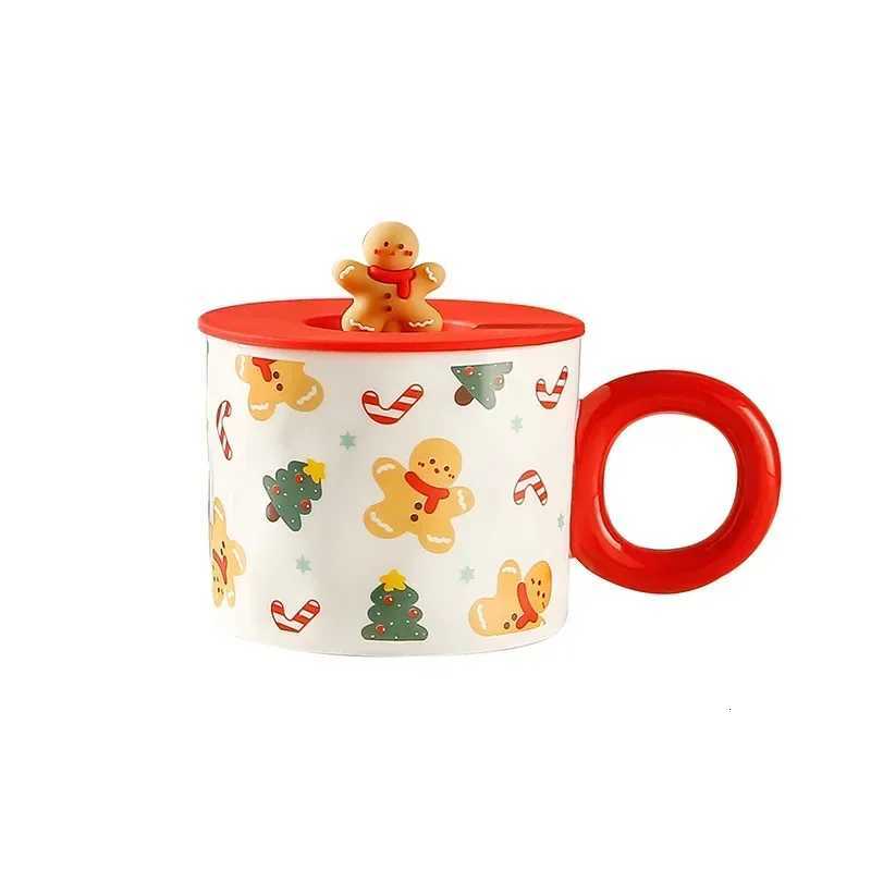 Christmas Creative Ceramic Mug Santa Claus Coffee Mugs High Beauty Drinkware Breakfast Milk Cpus Couple Water Cup Kawaii Gift M251206 - view 6