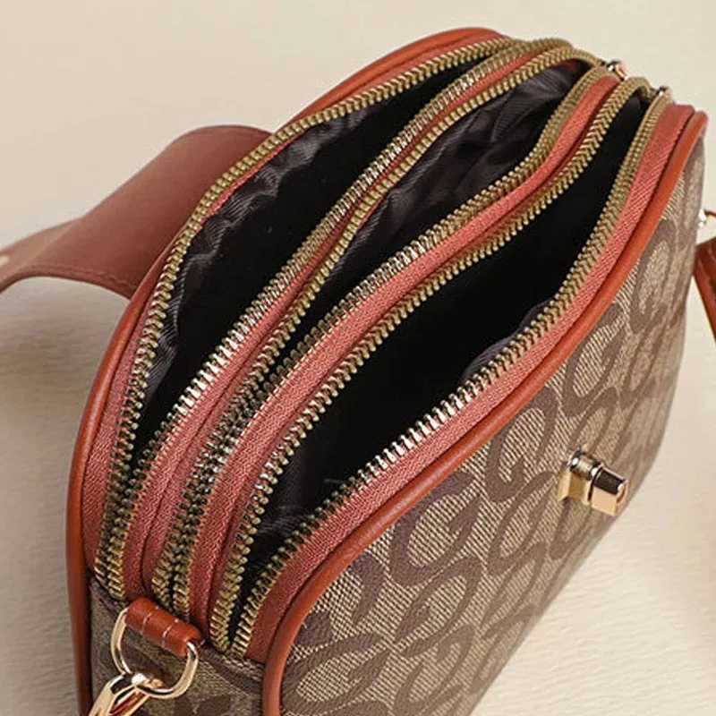 New Women Crossbody Bag PU Leather Bags Multi Space Fashion Sense Large Capacty Fashion Shoulder Material Lightweight BagT251205