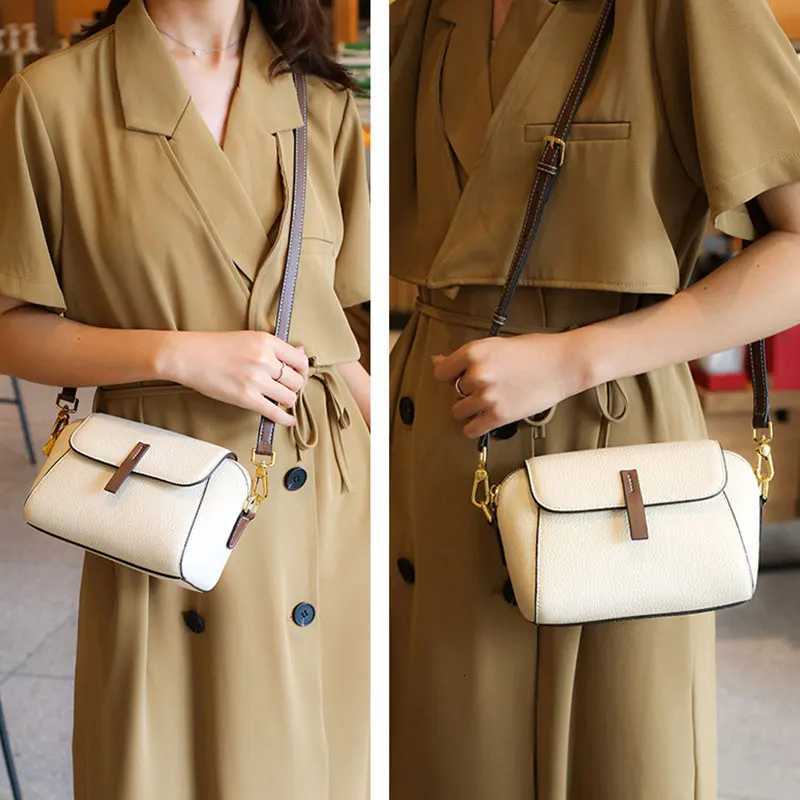 2026 New Womens Bag Luxury Designer Genuine Leather Woman Crossbody Bag High Quality Cowhide Female Fashionable Shoulder BagsT251206