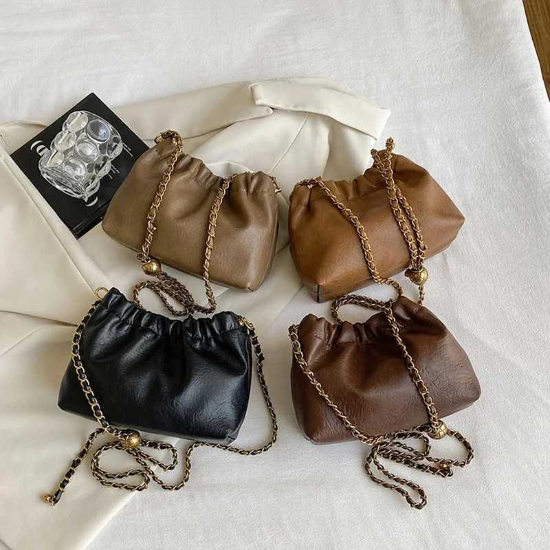 Women Chain Shoulder Bag Versatile Crossbody Tote Bag Casual Pleatd Hobo Bag Satchel Sling Bag Girl Stylish PurseT251206