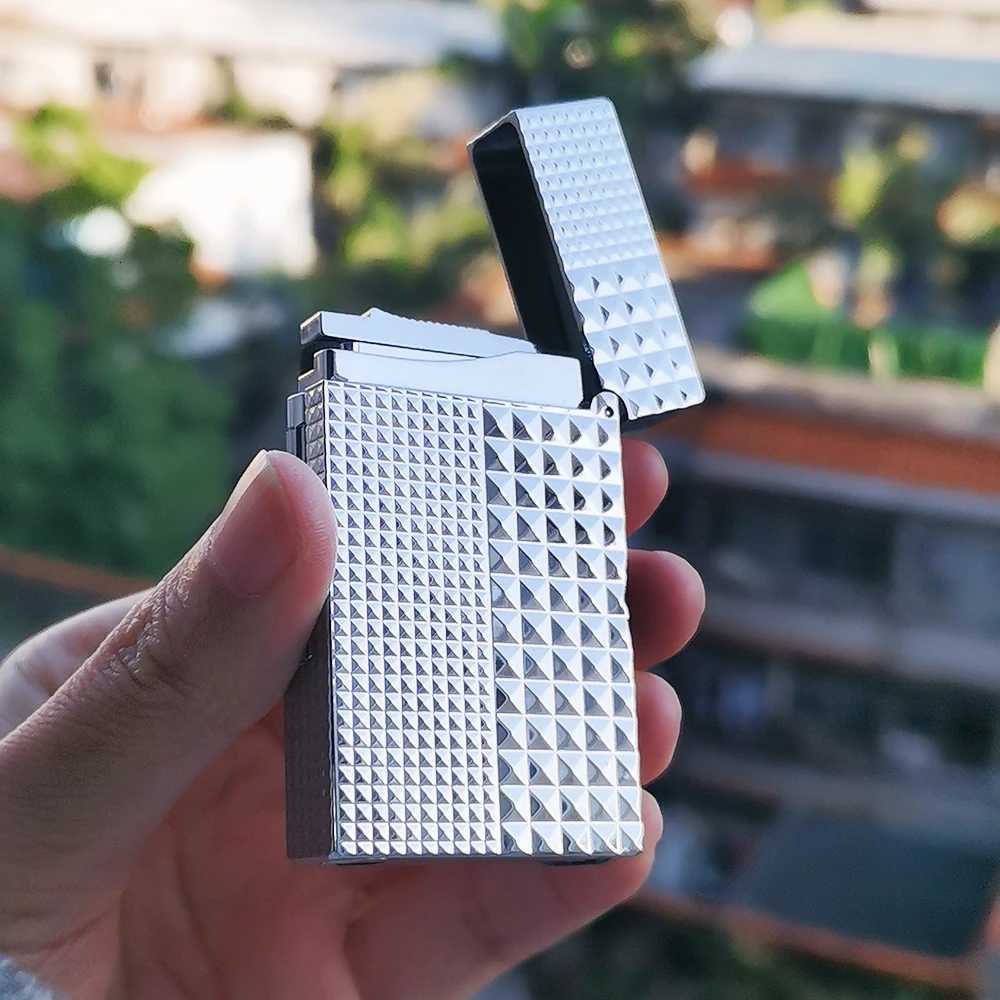 DP Brand High-end Luxury Lighter ic Sound Luxury Special Lighter Mans Gift Gas Lighter Iatable Butane Refillable H251206