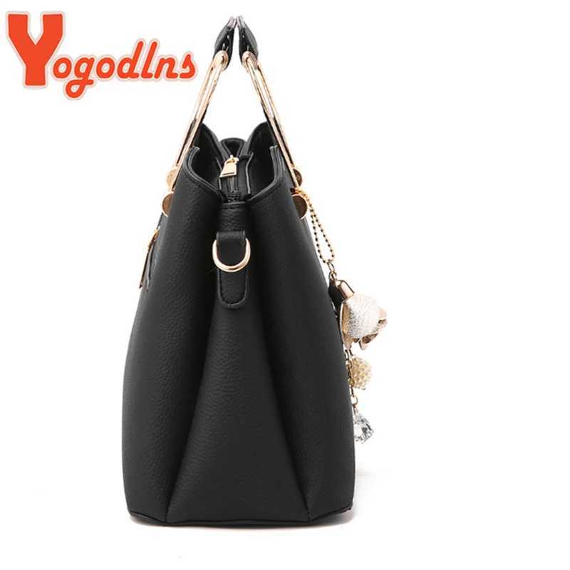 Yogodlns Luxury Pendant Handbag For Women PU Leather Tassel Shuolder Bag Designer Handle Bag Brand Shopping Mommy Shoudler BagT251205