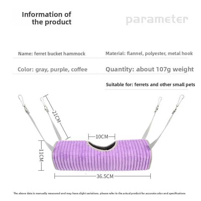 Hamster Hammock Ferret Hide Tunnel Warm Rat Hammock for Rodents Rats Accessories Rodent Hammock for Rat Small Pet M251206