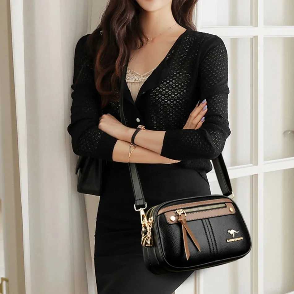 Genuine 3 Layers Luxury Designer Purses and Handbags Women Bag High Quality Leather Shoulder Sac Bags for Women 2024Sac A MainT251205