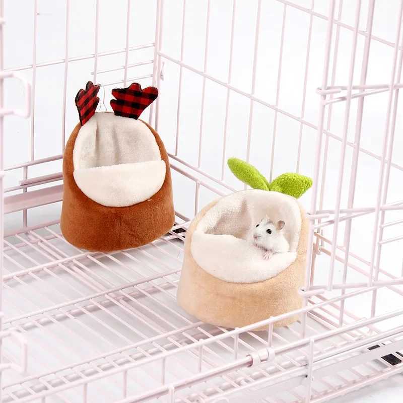 Hamster House Guinea Pig Nest Small Animal Hand Holding Warm Nest Sleeping Bed Cotton Mat Soft Accessories Pets Supplies M251206