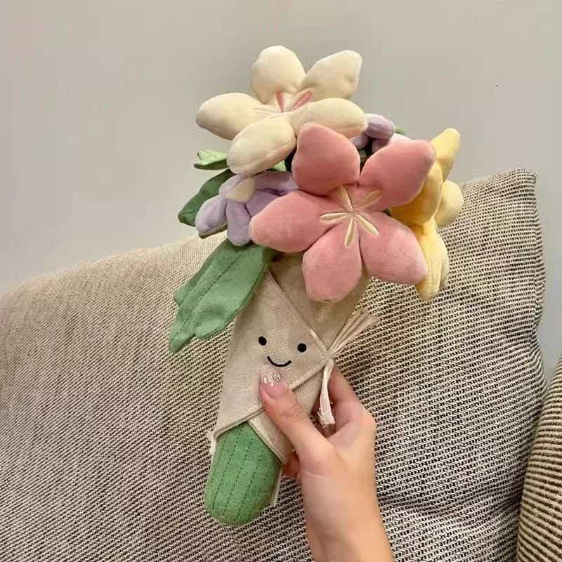 luxury Cute Bouquet Wedding Certificate Rose Bouquet Hand-Held Flower Doll Valentines Day Birthday Gift K251206