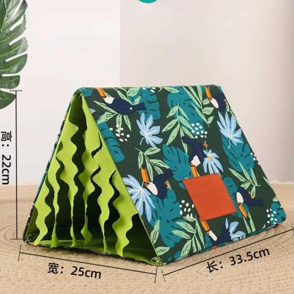Small Pet Nest Tent Guinea Pigs Rabbit Nest Hamster Cage House Cozy Small Animal Hideout Hideaway Triangle Tent Pet Accessories M251206
