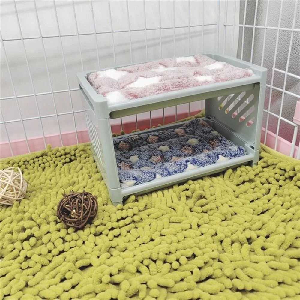 Pet Bunk Bed Easy To Install Hideout Corner For Hedgehog Guinea Pig Hamster-Toy M251206
