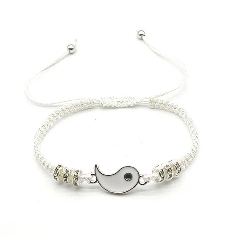 2022 New Best Friend Bracelets for 2 Matching Yin Yang Adjustable Cord Bracelet for Bff Friendship Relationship Boyfriend Girlfr W251206
